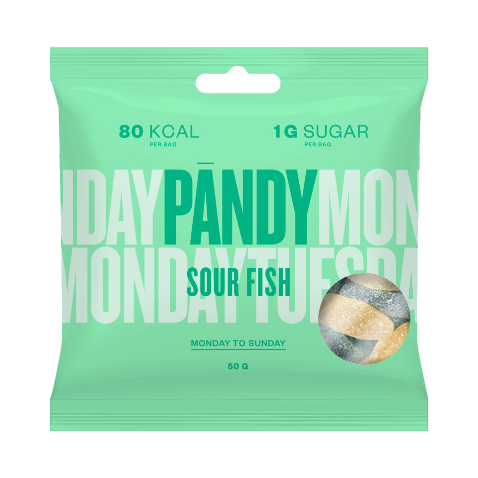 Pandy Protein Candy Pandy Candy Sour Fish Citron & Blåbär