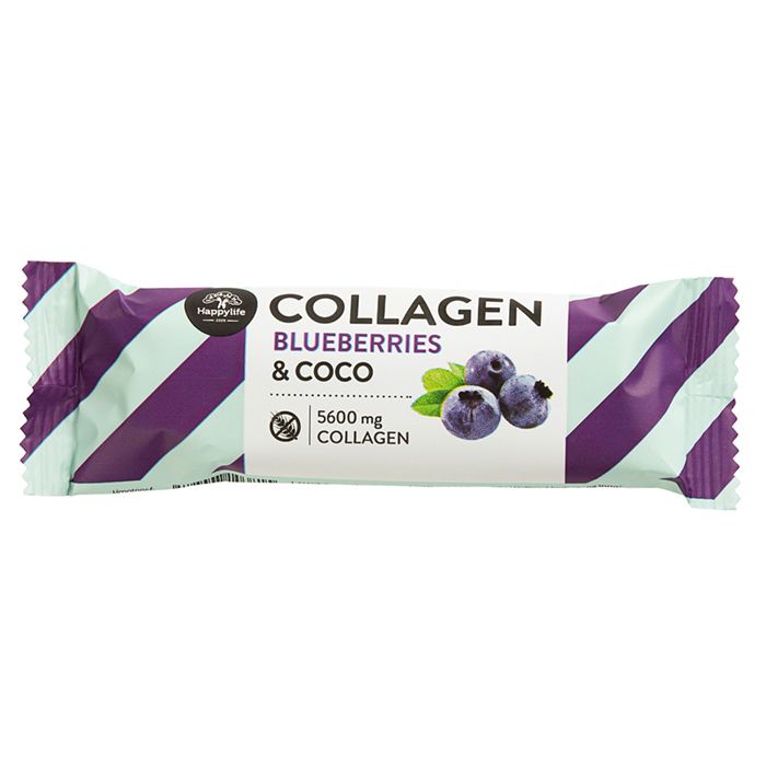 Kollagen Bar Kokosnöt Och Blåbär