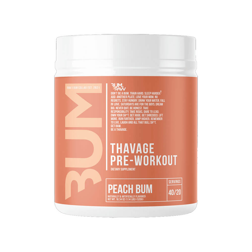 RAW Nutrition Thavage Pre-Workout Peach Bum