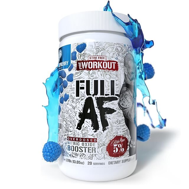 5% Nutrition FullAF Pre-Workout Stim-Free Blue Raspberry