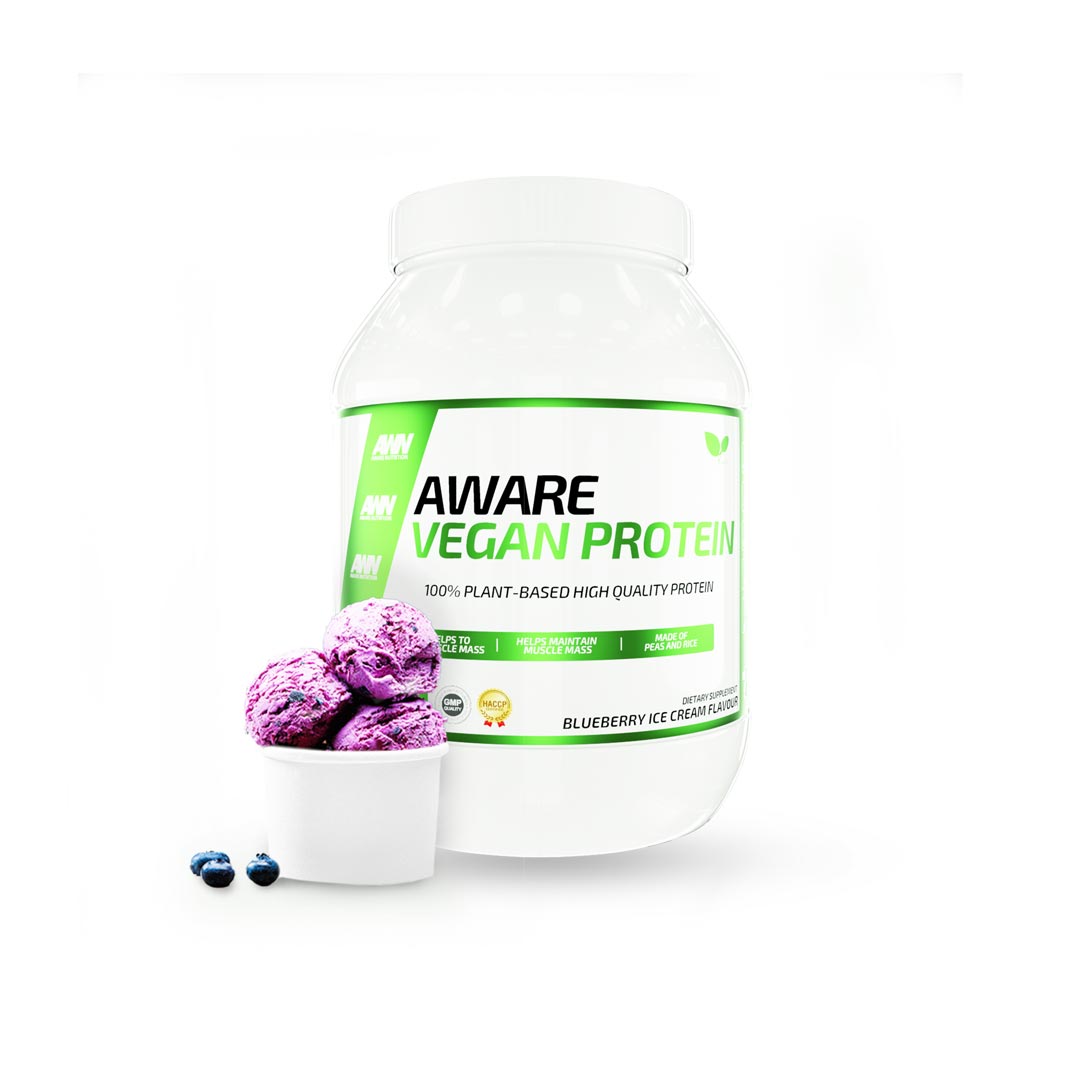 Aware Nutrition Vegan Protein Blueberry Icecream