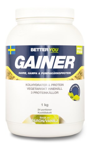 Better You Vegetarisk Gainer Vanilj/päron
