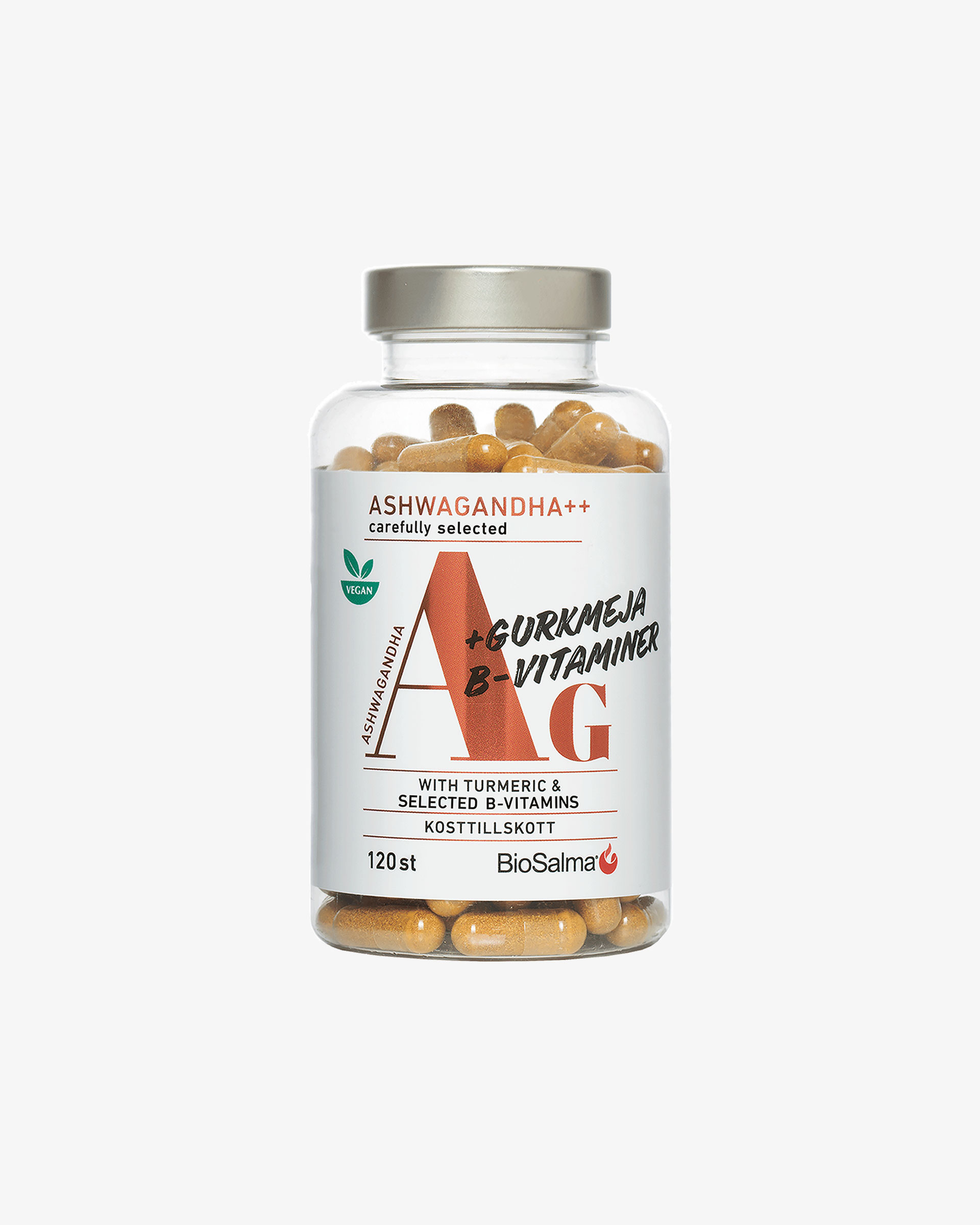 BioSalma Ashwagandha + Gurkmeja, B-vitaminer