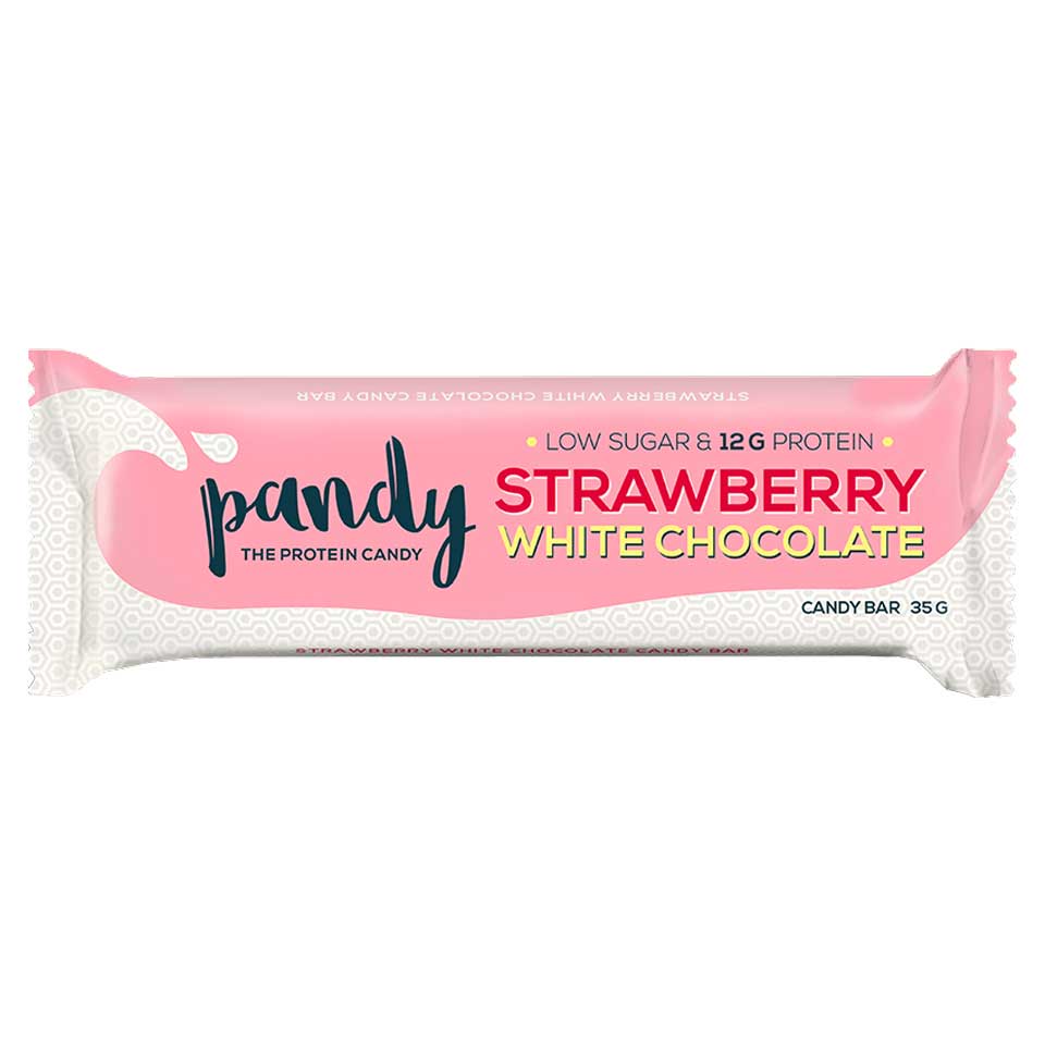 Pandy Candy Bar Strawberry White Chocolate