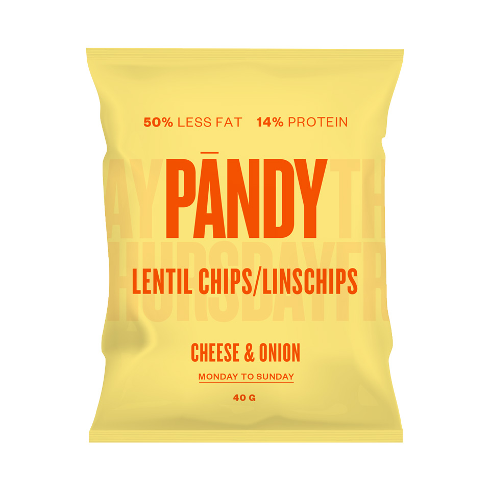 Pandy Protein Candy Pandy Lentil Chips Ost & Lök