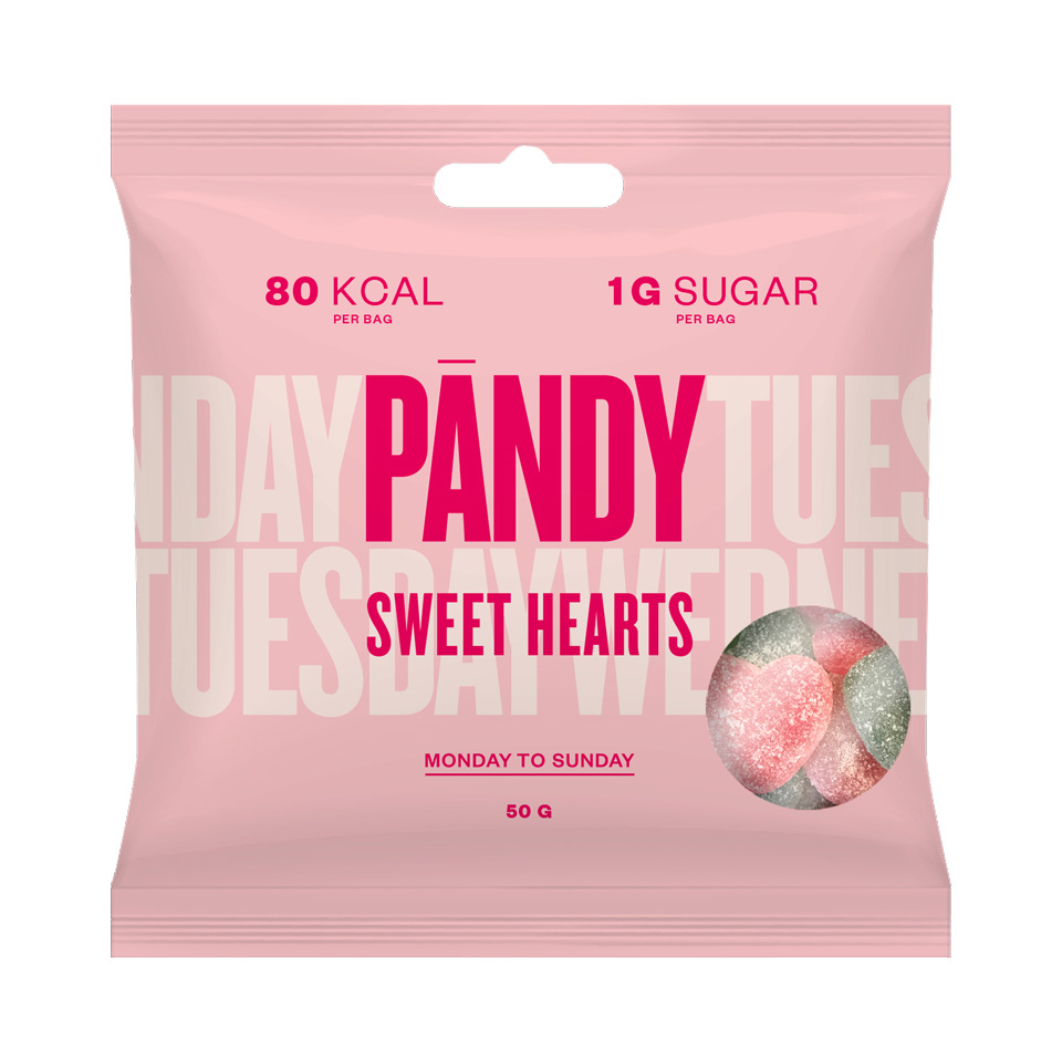 Pandy Protein Candy Pandy Candy Sweet Hearts Hallon & Päron