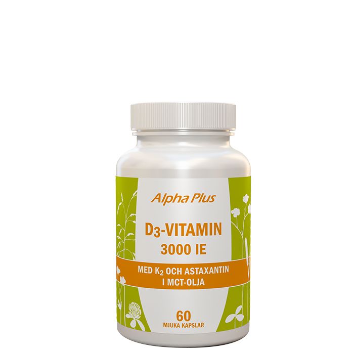 D3 3000IE + K2 och Astaxantin