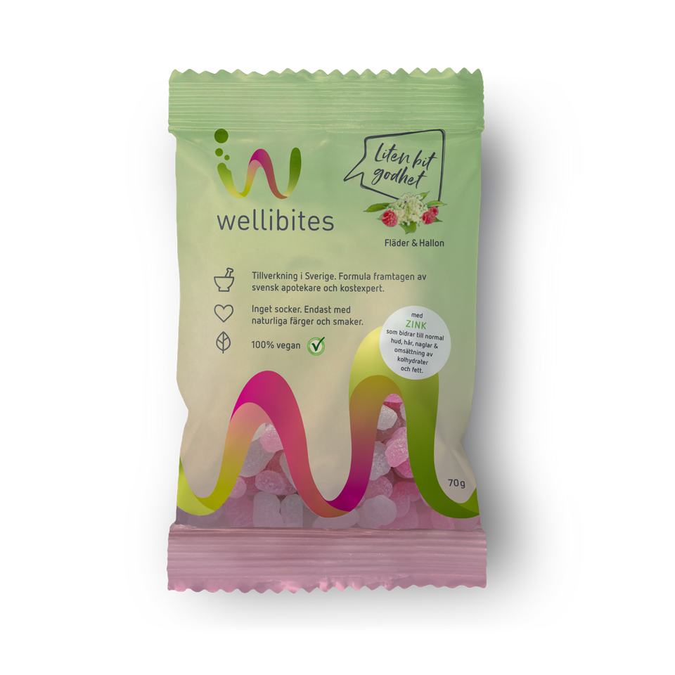 Wellibites Candy Fläder & Hallon