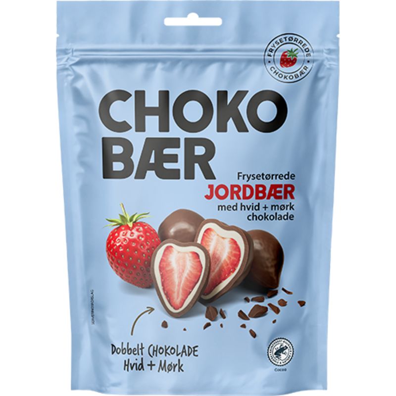 Jordgubbar med Vit choklad & Mörk choklad