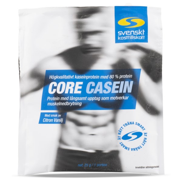 Svenskt Kosttillskott Core Casein Portionspåse Citron Vanilj