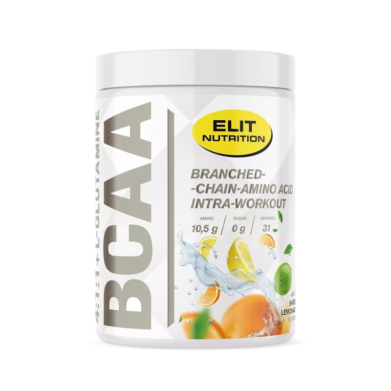 Elit Nutrition BCAA 4:1:1 + L-glutamine med Elektrolyter Lemonade