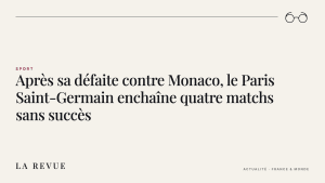 Après sa défaite contre Monaco, le Paris Saint-Germain enchaîne quatre matchs sans succès