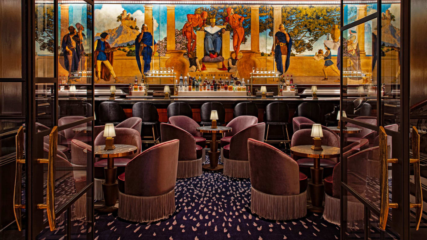 The King Cole Bar at the St. Regis New York and its Old King Cole mural by Maxfield Parrish