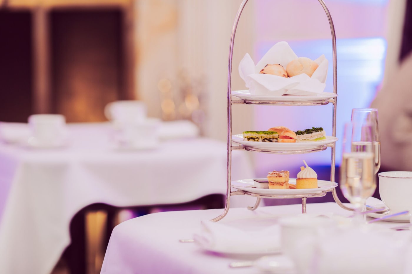 Afternoon tea served at the Palm Court of The Ritz-Carlton Montréal