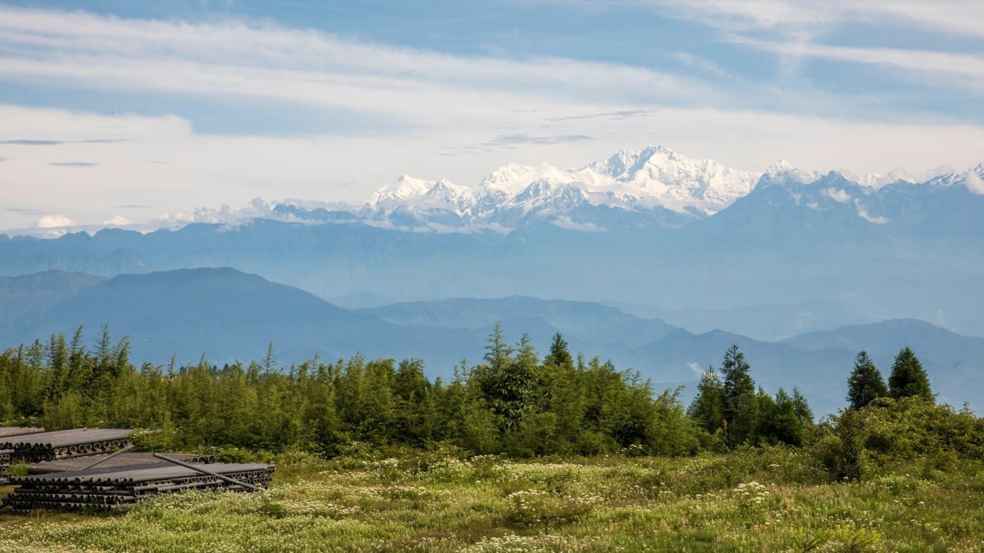 Vallées et chaîne himalayenne autour de Darjeeling, cadre de l'Anantara Retreat Darjeeling Hills