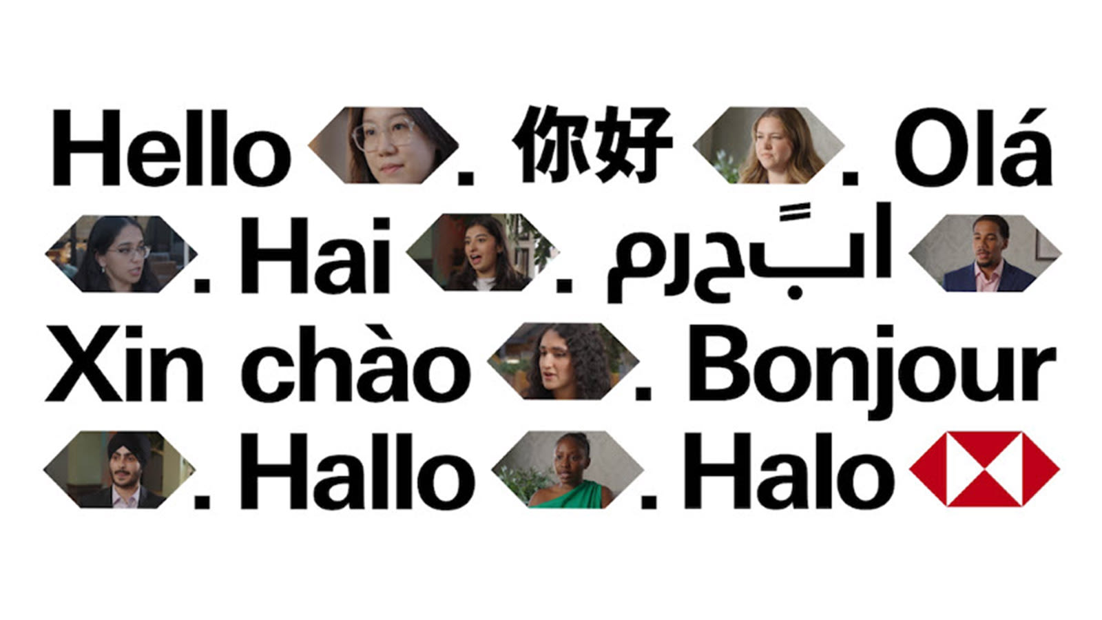 HSBC graduates in a brand film still