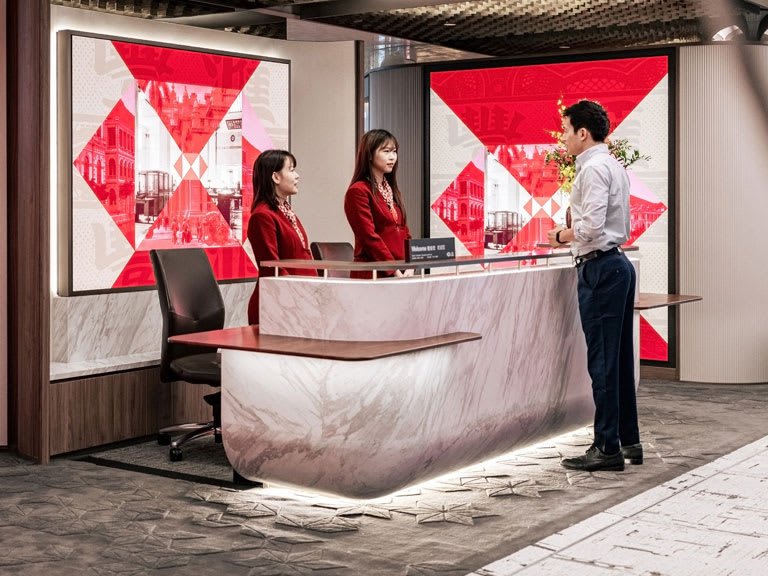 HSBC colleagues at a customer contact point