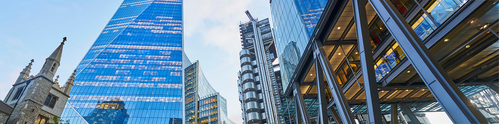 HSBC office towers viewed from below
