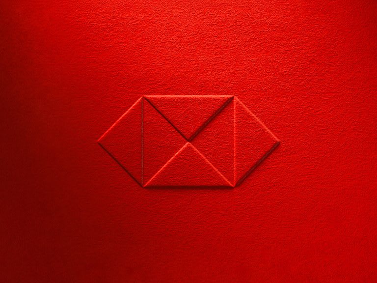 The embossed HSBC hexagon
