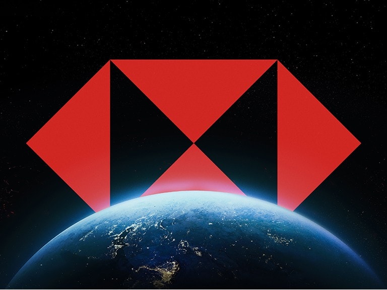 A globe showing HSBC's markets