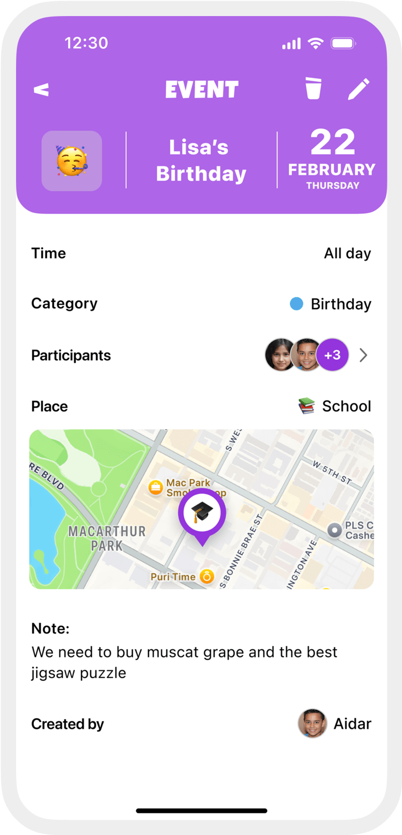 ClanPlan Event Planning Interface