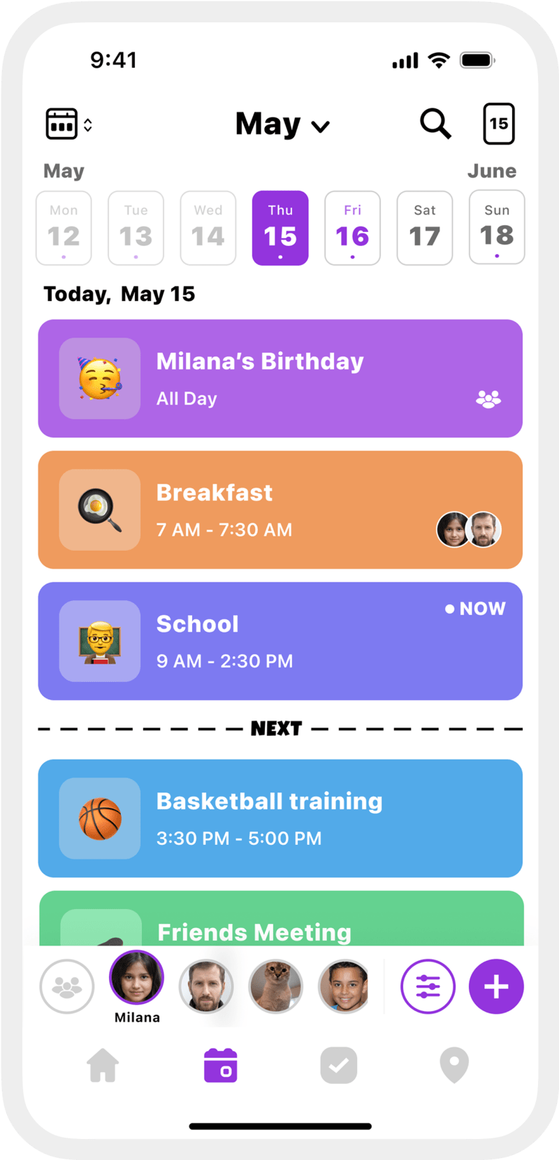 ClanPlan Calendar Interface