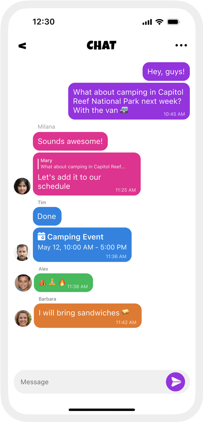 ClanPlan Chat Interface