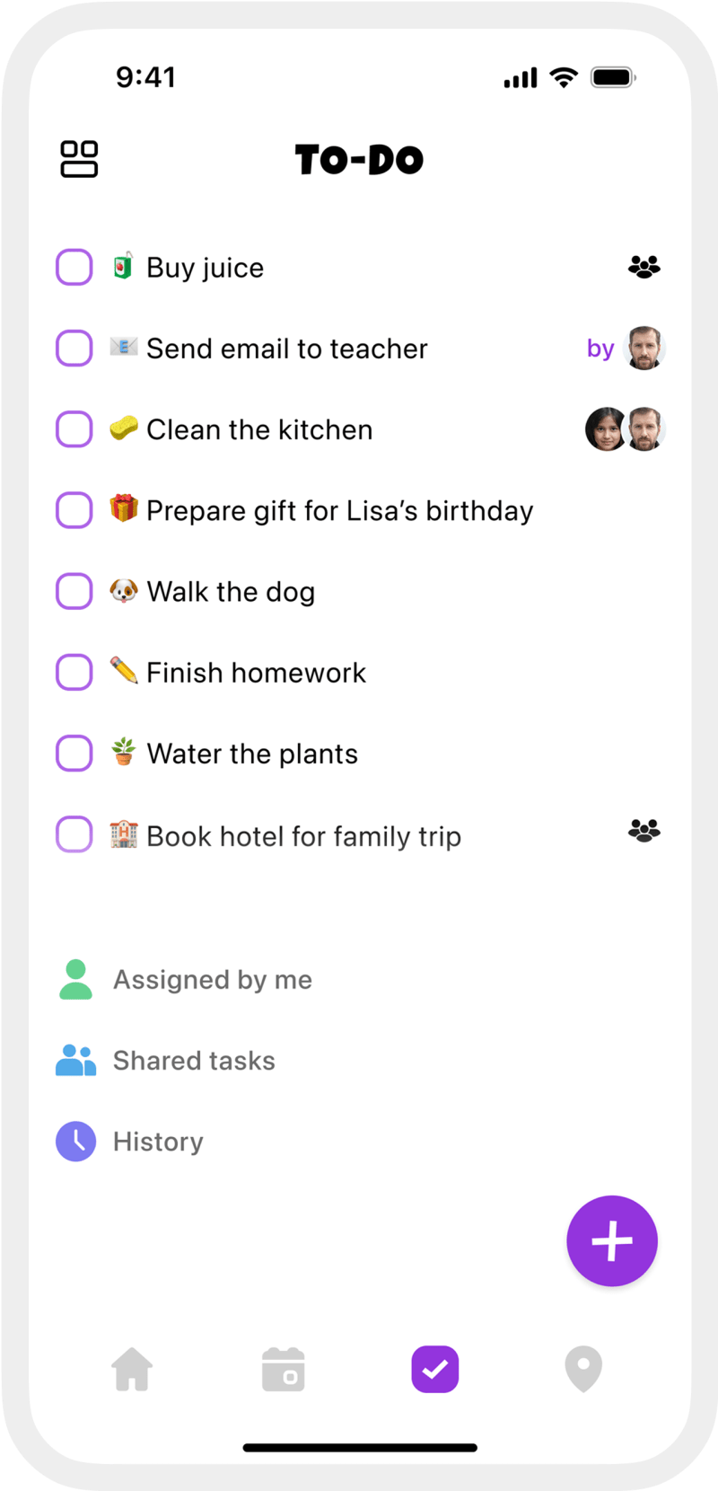 ClanPlan To-Do Interface