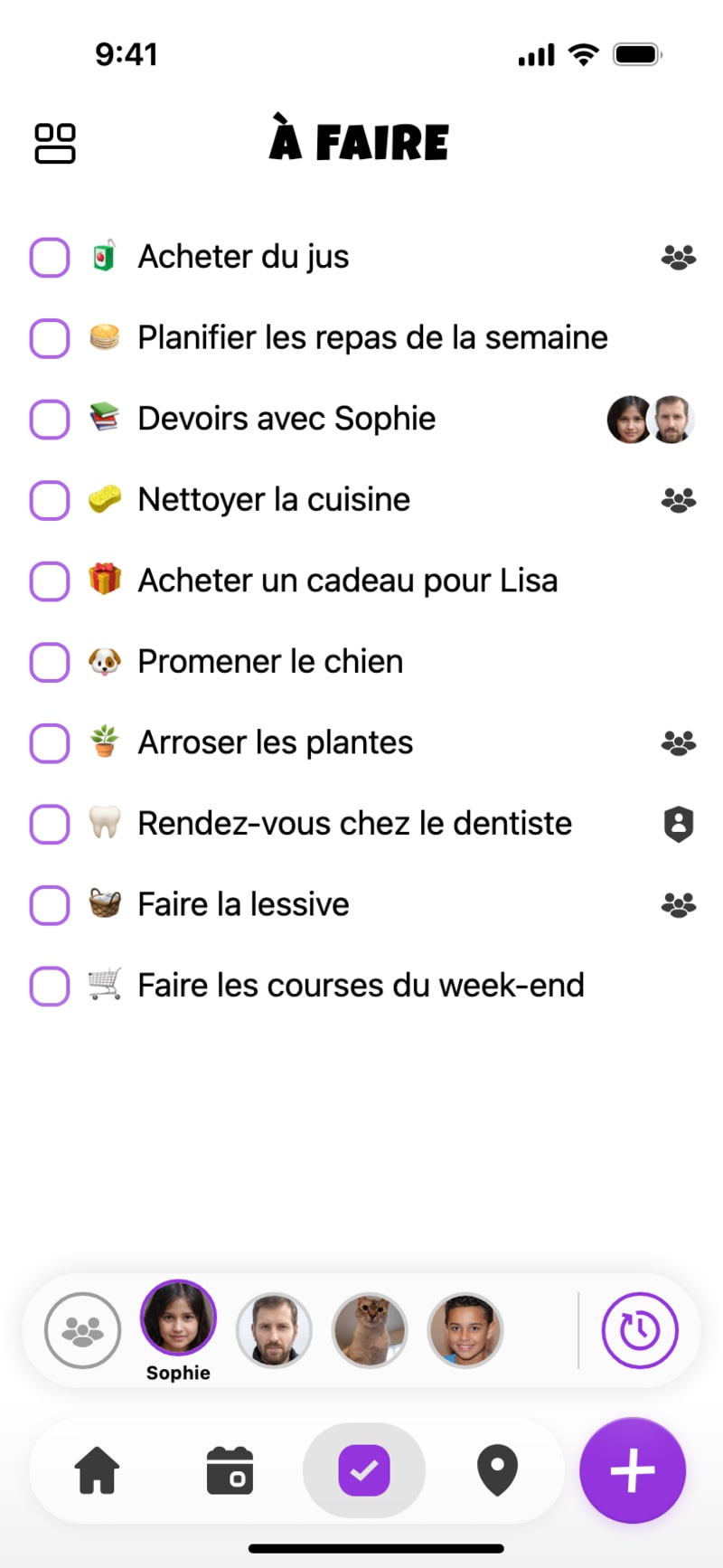 Liste de tâches partagée