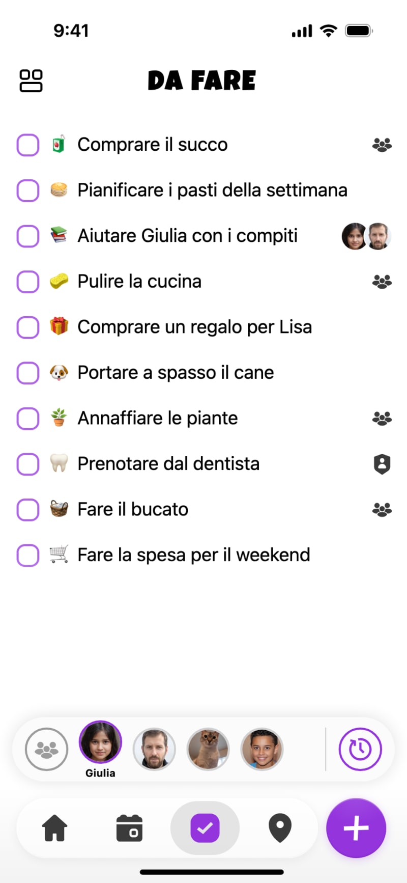 Lista di cose da fare condivisa