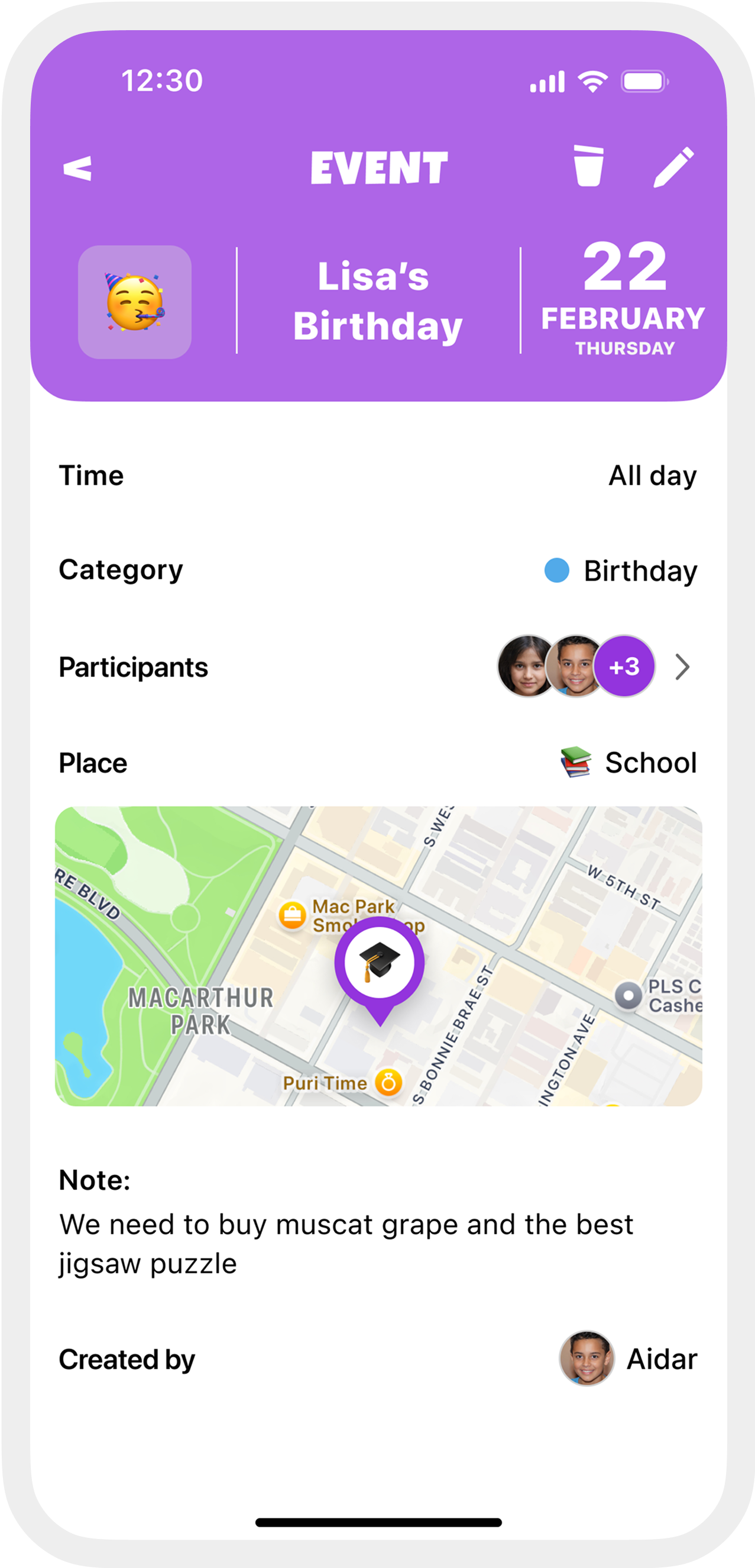 ClanPlan Event Planning Interface
