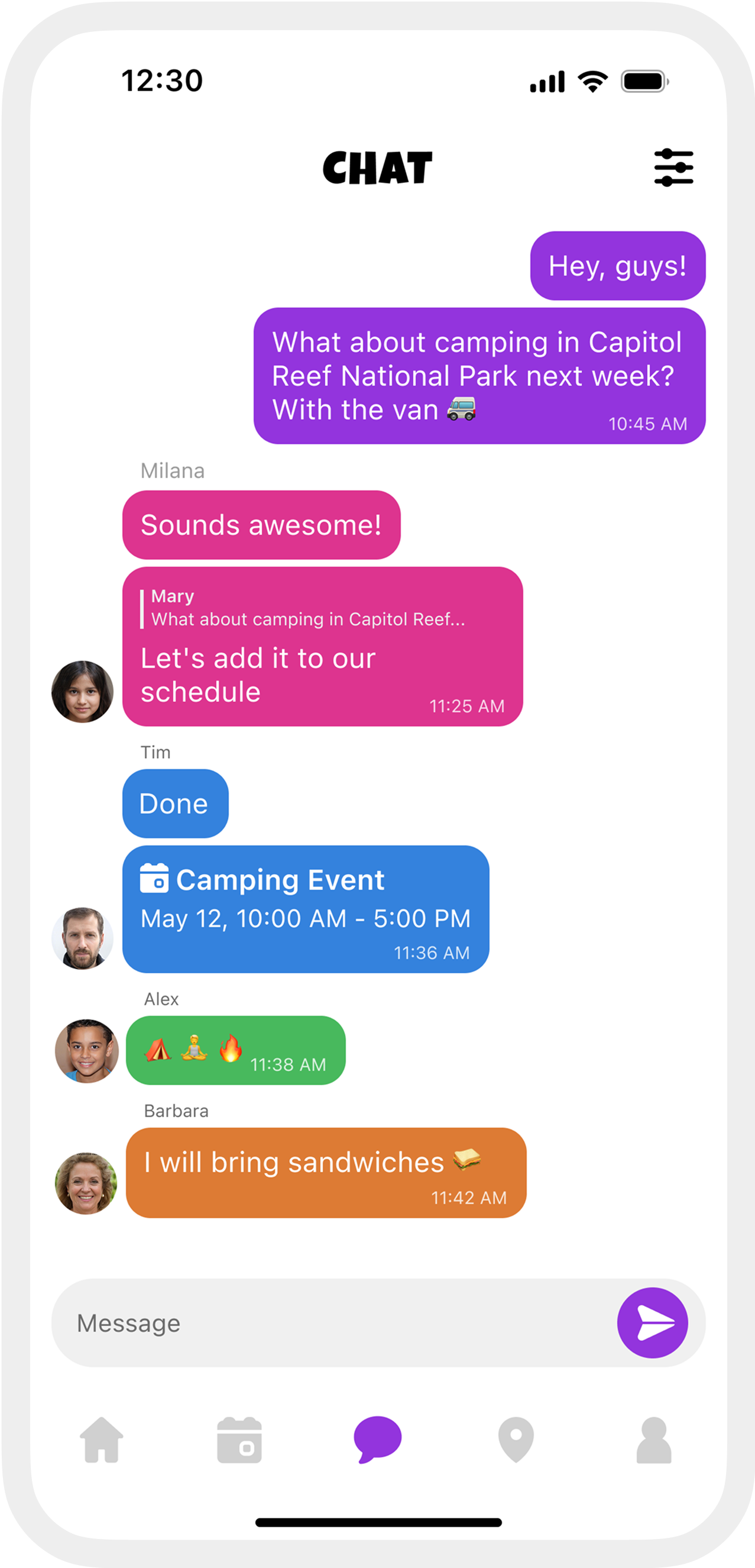 ClanPlan Chat Interface