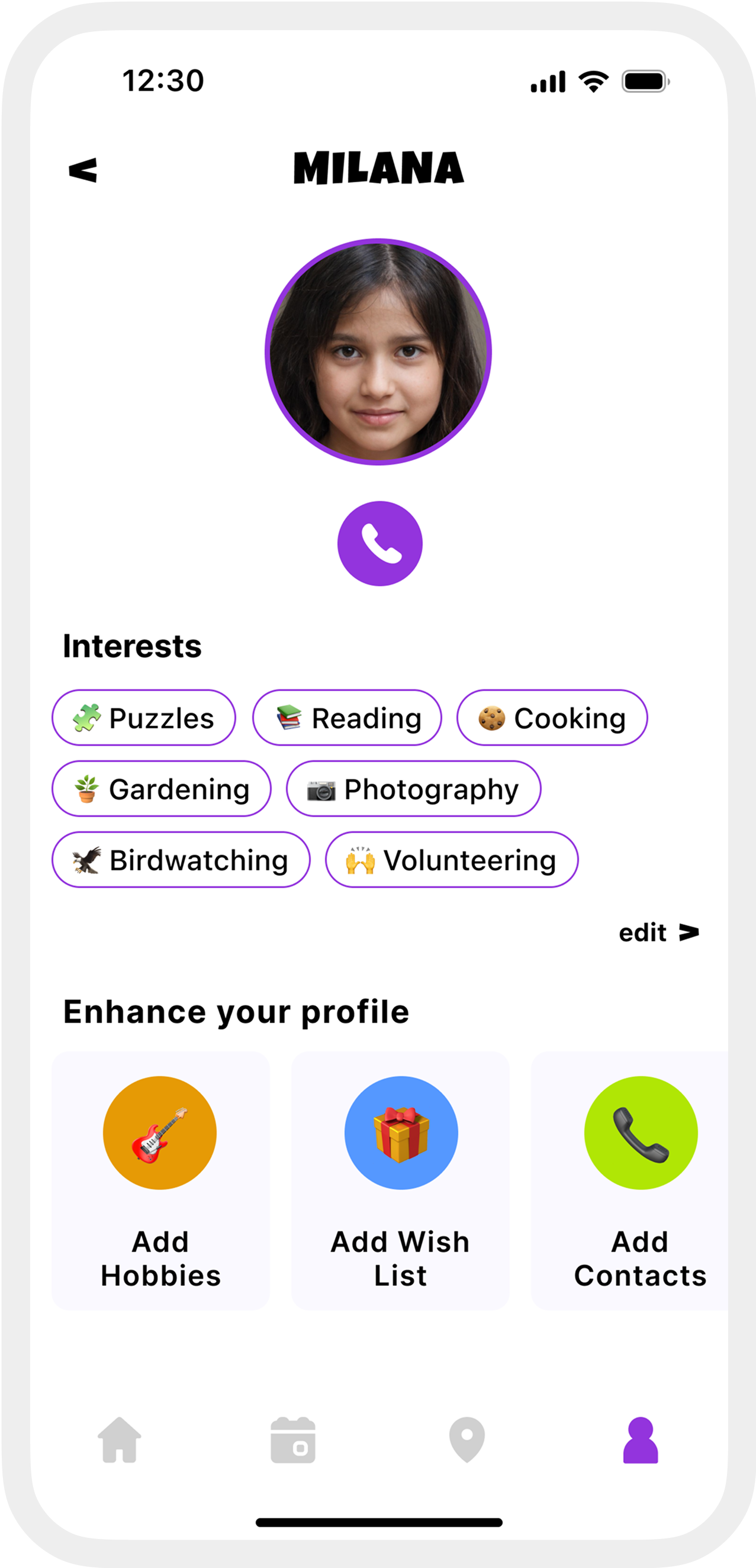 ClanPlan Profile Interface