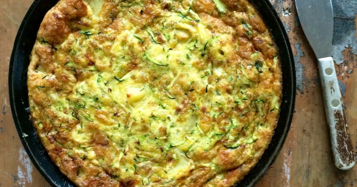 Frittata Med Zucchini Potatis Och Parmesan Recipe Systrarna Eisenman