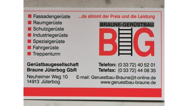 Gerüstbaugesellschaft Braune Jüterbog GbR in Jüterbog