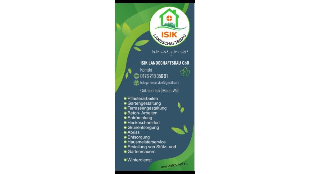 Gökmen Isik & Mario Will Gartenbau in Schweinfurt