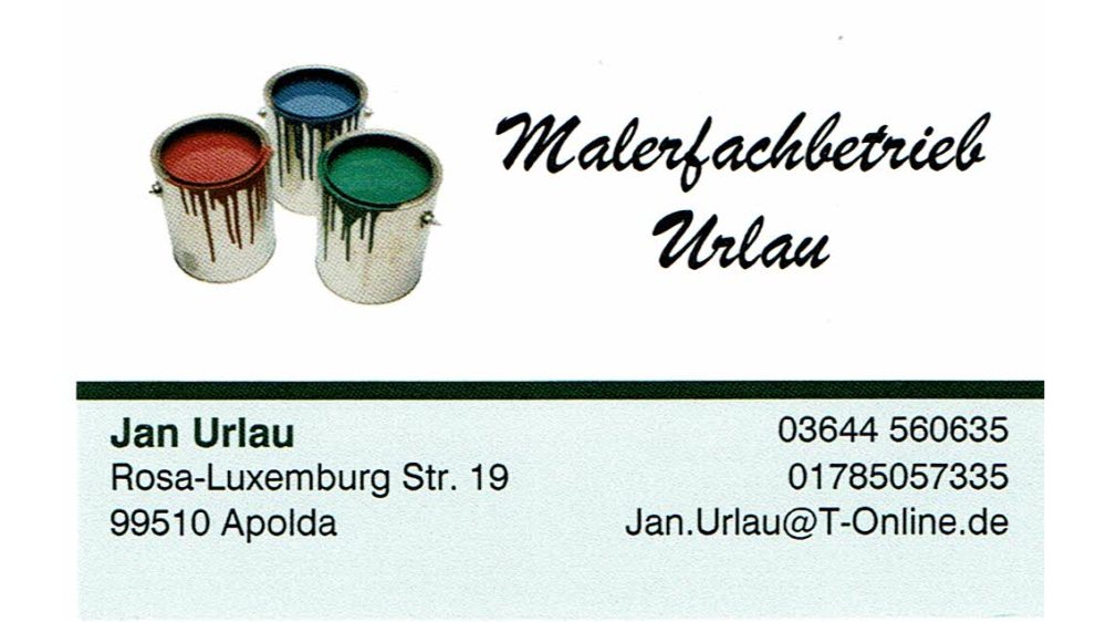 Malerfachbetrieb Jan Urlau in Apolda