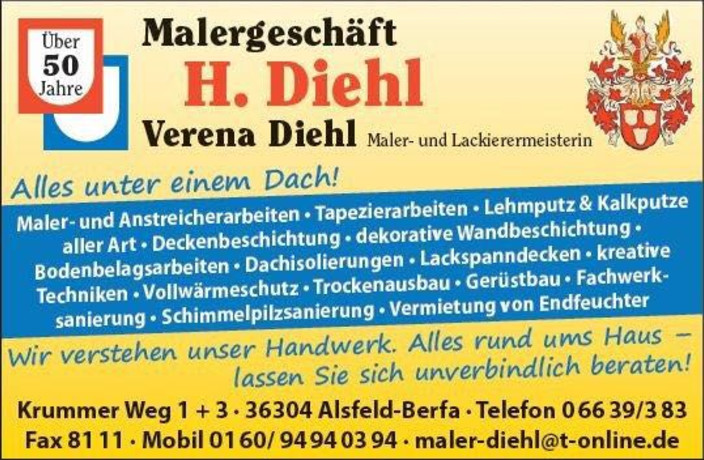 Beispielarbeit von Malergeschäft Helmut Diehl - veröffentlicht auf Maler.org