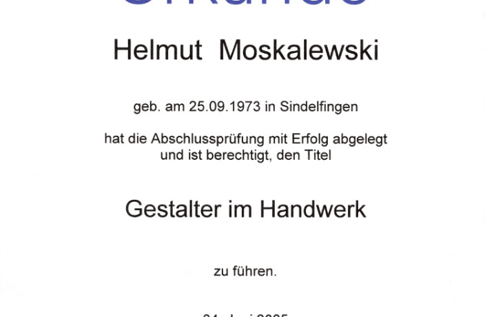 Beispielarbeit von Helmut Moskalewski Tischlermeister/Gestalter - veröffentlicht auf Tischler-Schreiner.org
