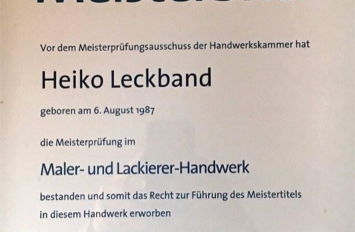 Beispielarbeit von Malermeisterbetrieb Leckband - veröffentlicht auf Maler.org