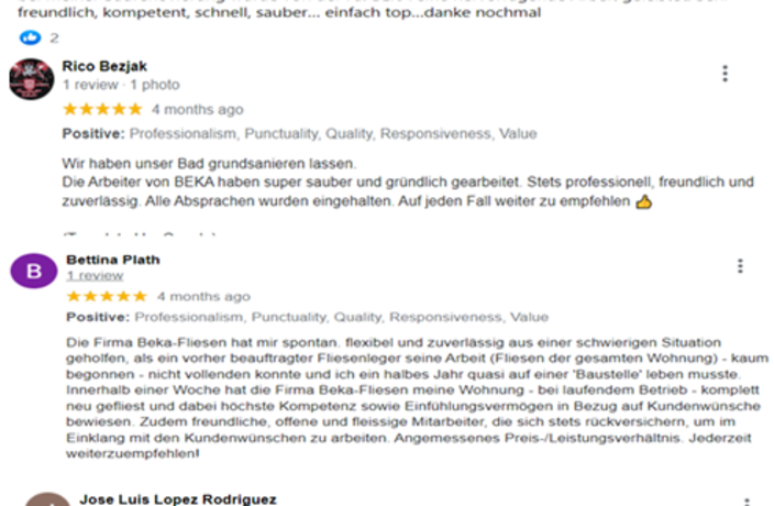 Beispielarbeit von Bekim Hamza Fliesenleger BEKA Fliesen Meister - veröffentlicht auf Fliesenleger.net