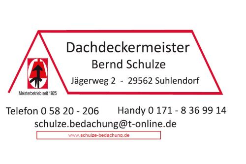 Logo der Firma Bernd Schulze Bedachungs GmbH & Co.KG aus Suhlendorf auf dem Branchenportal Dachdecker.com