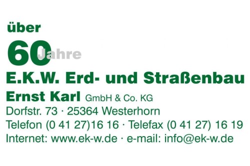 Logo der Firma E.K.W. Erd- und Straßenbau Ernst Karl GmbH & Co. KG aus Westerhorn auf dem Branchenportal Bauunternehmen.org