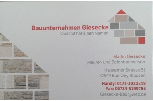 Logo der Firma Bauunternehmen Giesecke aus Bad Oeynhausen auf dem Branchenportal Bauunternehmen.org