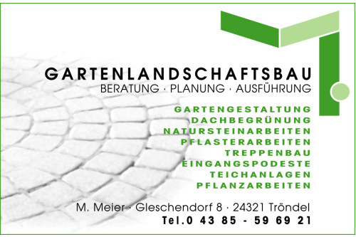 Logo der Firma Gartenlandschaftsbau M. Meier aus Tröndel auf dem Branchenportal Gartenbau.org