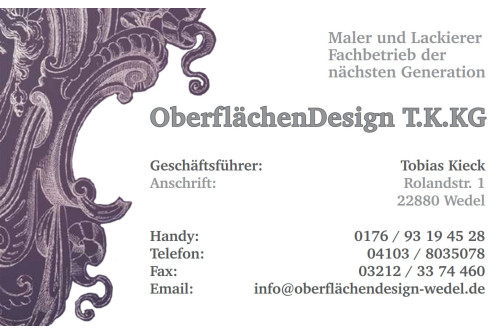 Logo der Firma OberflächenDesign T. K. e. K. aus Wedel auf dem Branchenportal Maler.org