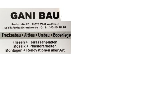 Logo der Firma Gani Bau Inh. Sadik Foniqi aus Weil am Rhein auf dem Branchenportal Gartenbau.org