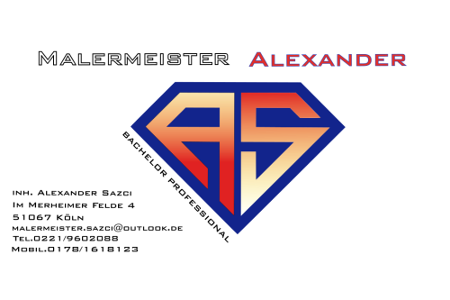 Logo der Firma Malermeister Alexander Benjamin Sazci aus Köln auf dem Branchenportal Maler.org
