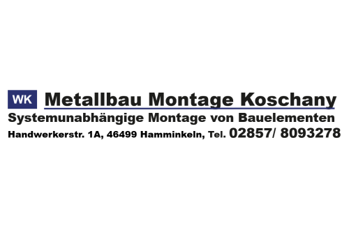 Logo der Firma WK Metallbau Montage Koschany aus Hamminkeln auf dem Branchenportal Fensterbau.org