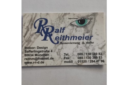 Logo der Firma Ralf Reithmeier Indoor-Design aus München auf dem Branchenportal Bodenleger.net